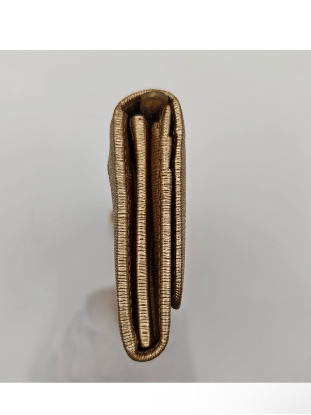 Prada Metallic Gold Saffiano Leather Flap Wallet - Picture 14 of 14